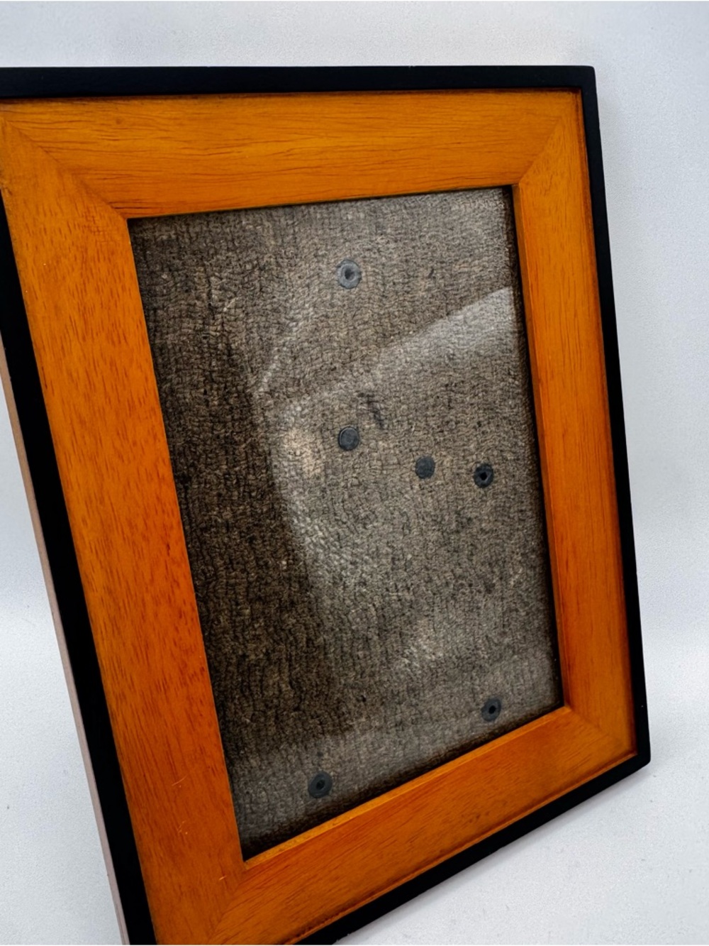 Wood Picture Frame 5x7 Black Trim Natural Wood Photo Frame Wall Tabletop